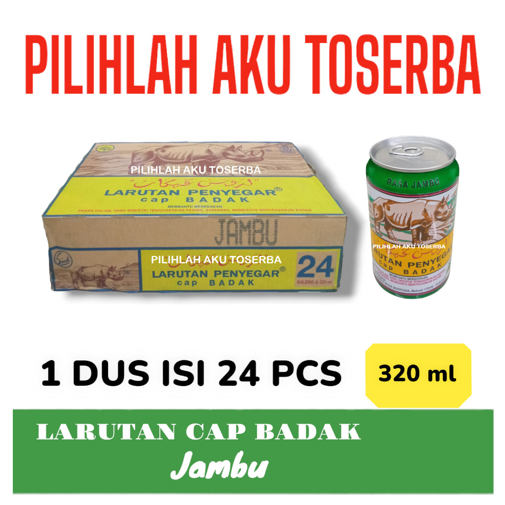 

Larutan Penyegar CAP BADAK Rasa JAMBU KALENG 320 ml - ( HARGA 1 DUS )