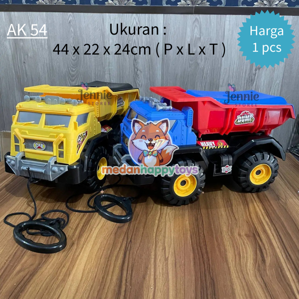 Mainan Truck Dump Besar AK54 Mainan Truk Konstruksi Jumbo Bisa DI Naiki