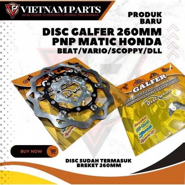 PIRINGAN GALFER BAUT 4 PIRINGAN CAKRAM VARIO 125 NEW PIRINGAN CAKRAM BEAT 260MM PIRINGAN CAKRAM