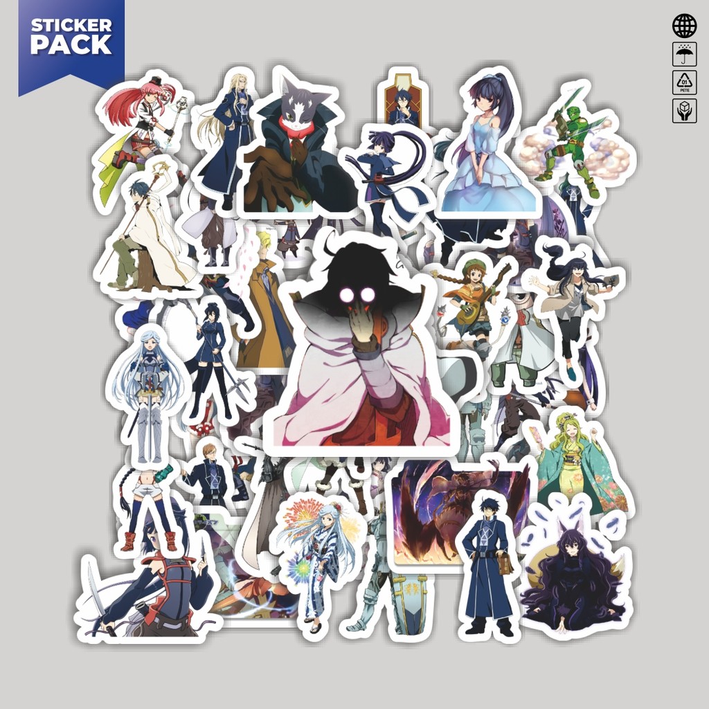 

[100PCS]Stiker Pack Stiker Anime Log Horizon Char Mix 1 Aesthetic Vinyl Anti Air Dekorasi Sticker Laptop Buku Journal Koper Helm Casing HP Gitar Helm Skateboard