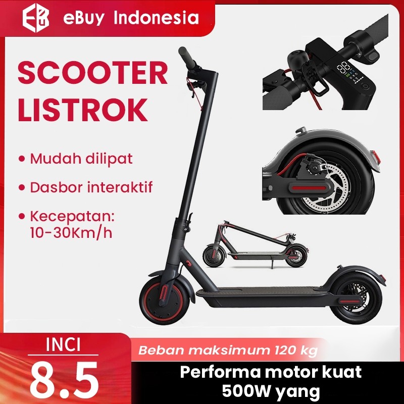 eBuy Skuter Elektrik Listrik Lipat 8.5 Inchi Daya Tahan Baterai 25km