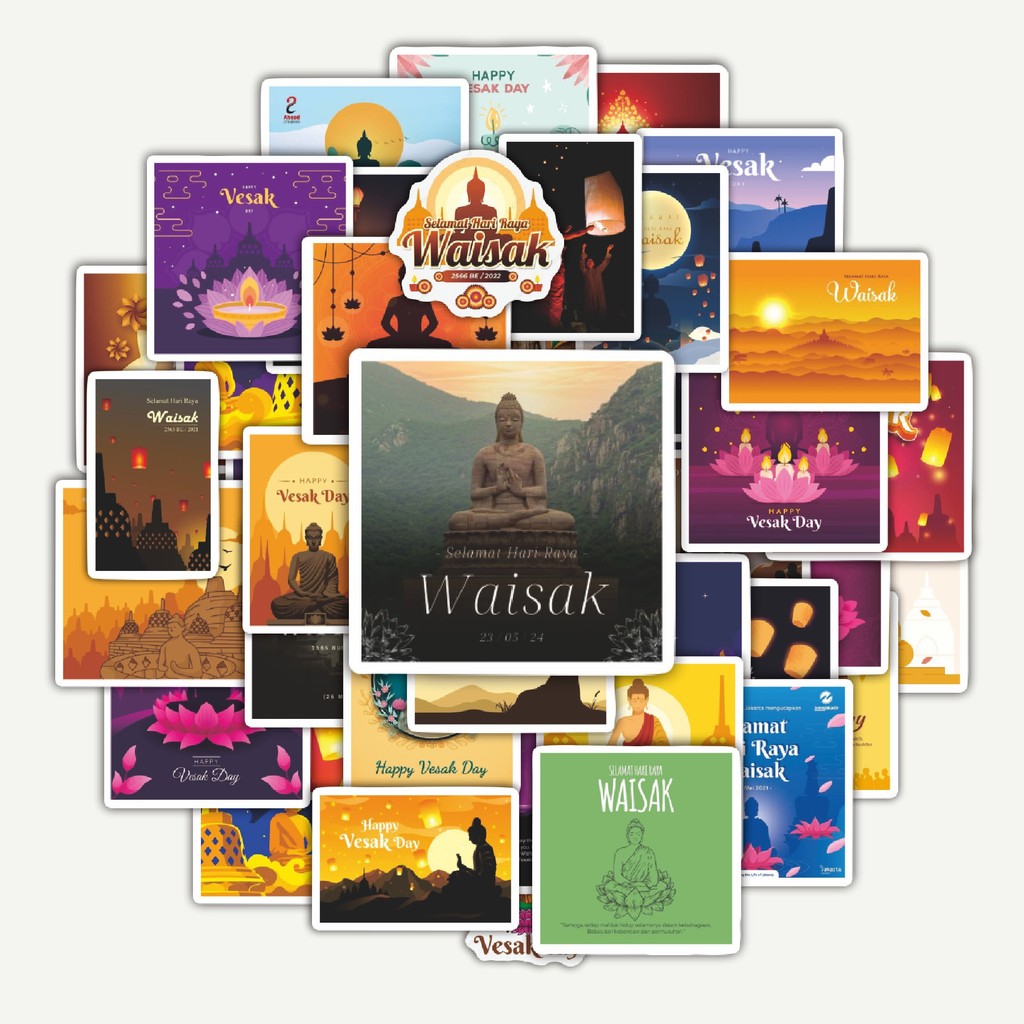 

Sticker Pack Stiker Tema Waisak V1 | Sticker TUMBLR | Stiker LAPTOP KOPER HELM