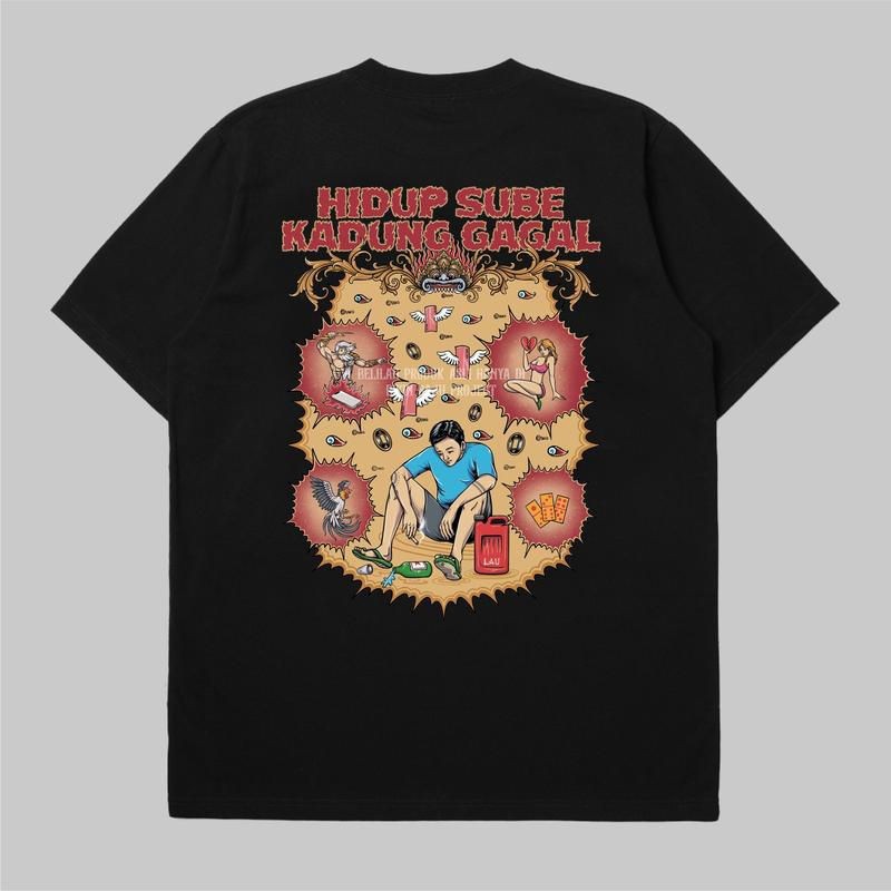 Hidup Gagal Oleh Oleh Bali / Kaos Hidup Gagal Oleh Oleh Bali / Baju T-shirt Hidup Sube Kadung Gagal 
