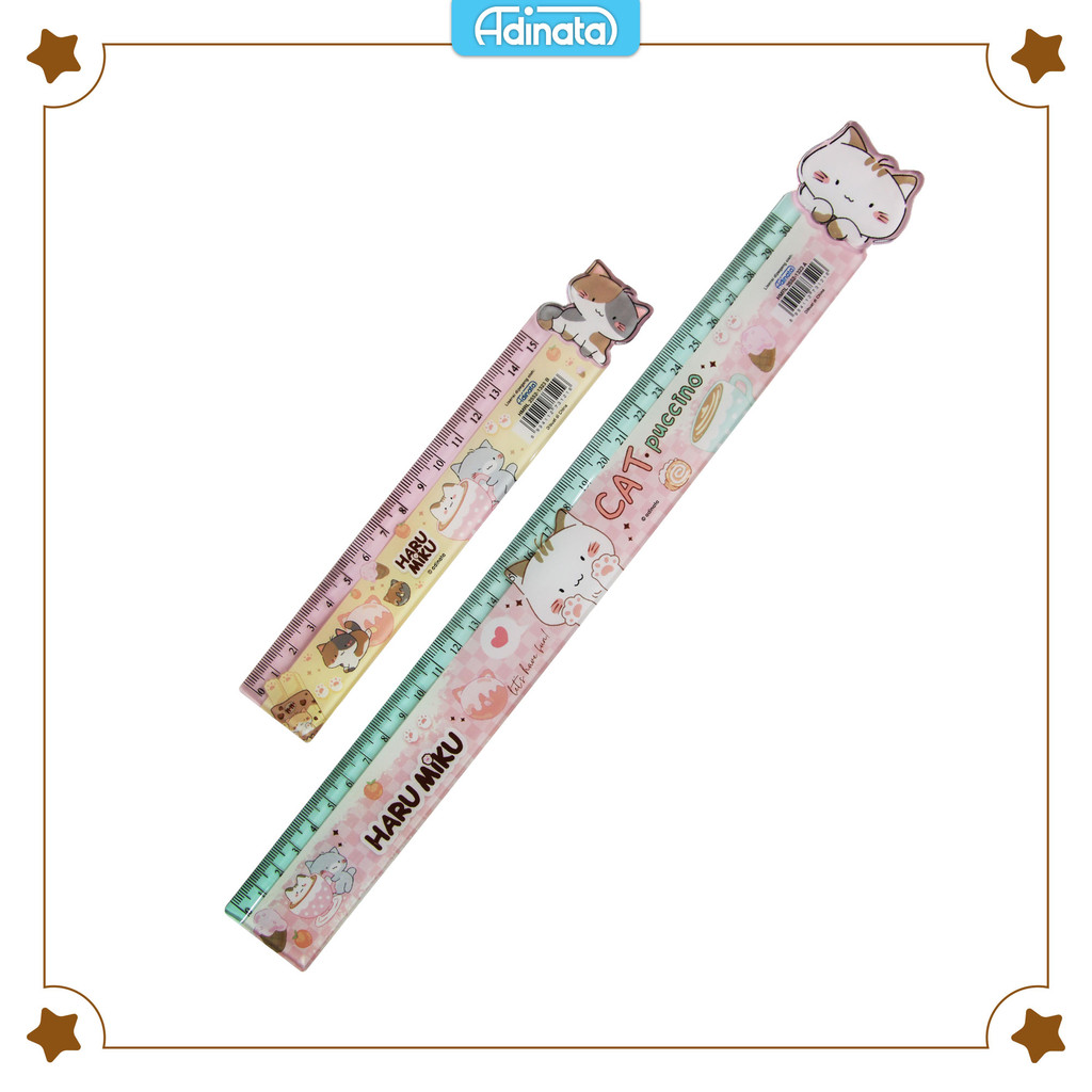 

Haru Miku Ruler set 2 pcs 2552-1323 / Penggaris 15 cm 30 cm / Adinata