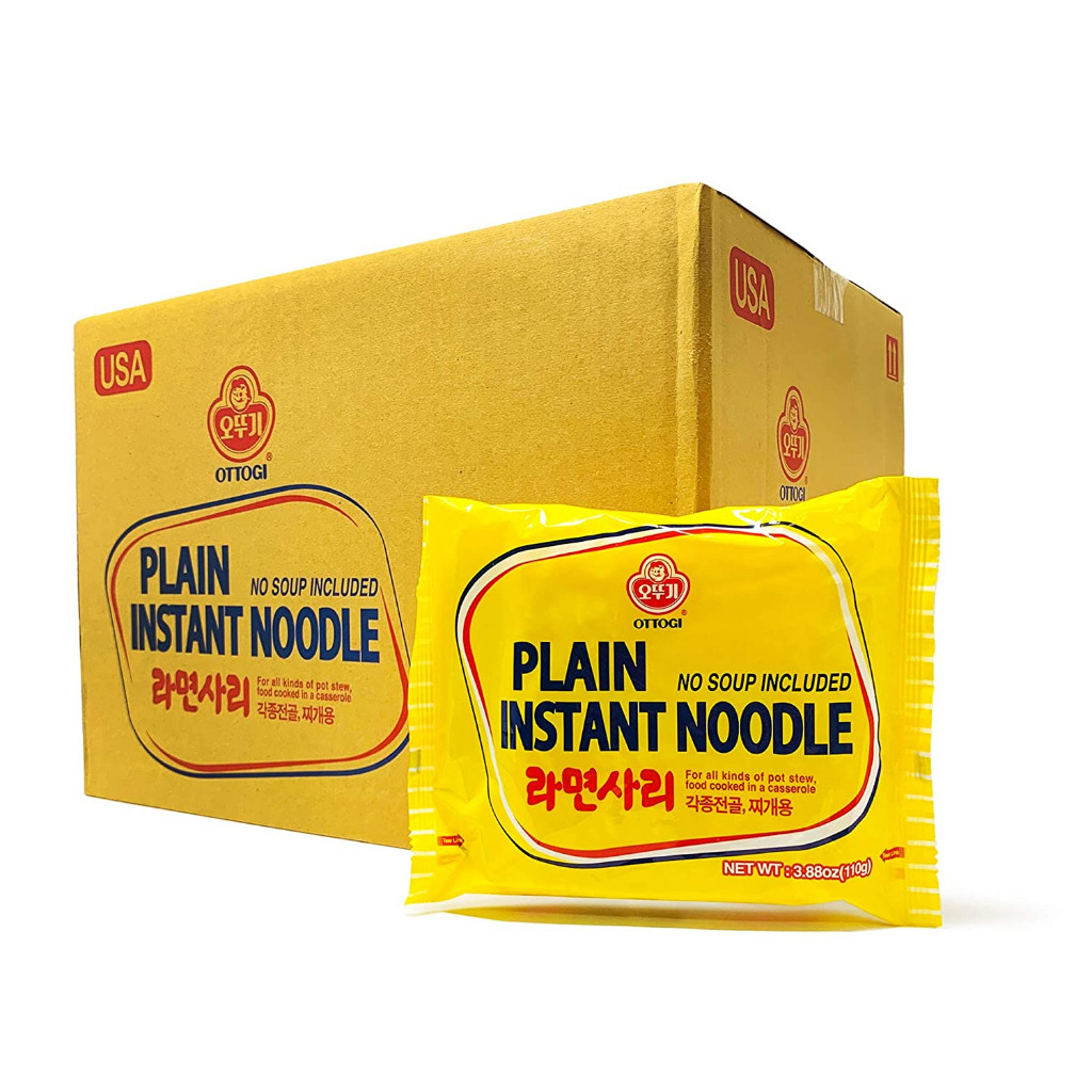 [1 Karton Dus - isi 48 Pcs] Ottogi Plain Noodle - Ramyun Sari Korea Ramen Mie Tanpa Bumbu
