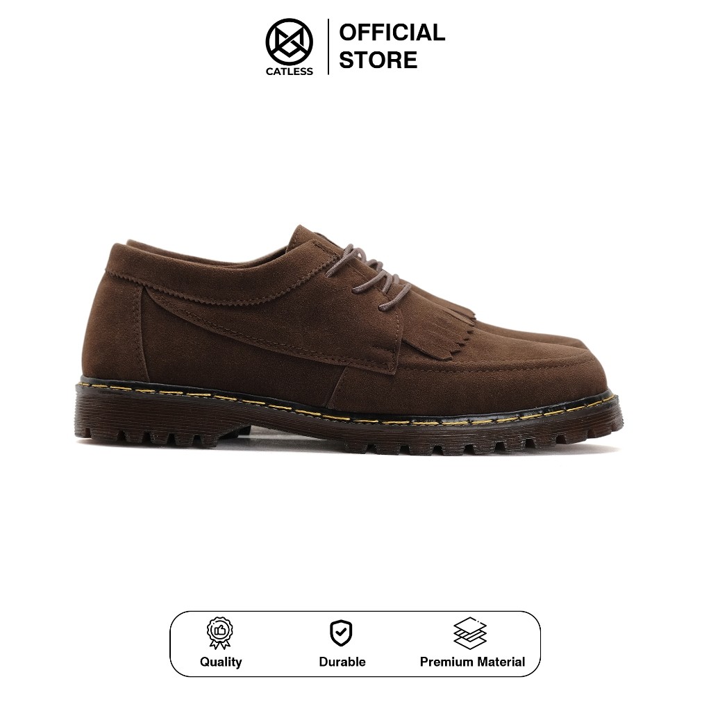Sepatu Catless Hamburg suede Brown - Sepatu Pria Loafers Boots Suede