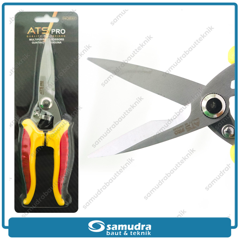 

ATS PRO AMS1 Gunting Serbaguna 8" Alat Potong Steak Batang Pohon Tanaman Kain Kertas Serbaguna