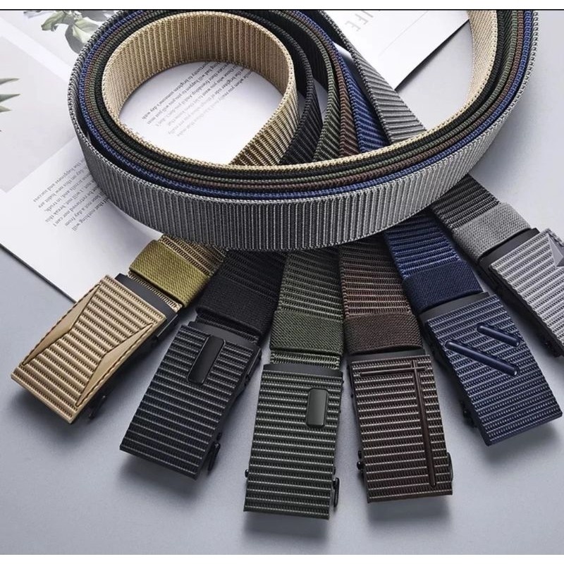 IKAT PINGGANG PRIA WANITA GESPER KANVAS ELEGAN