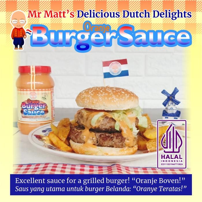

Oranje Burger Sauce saus oranye orange grill hamburger (jar 500 ml)