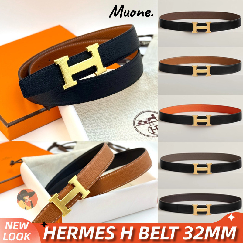 Hermes H Belt Buckle & Reversible Leather Strap 32 MM Hermès Sabuk