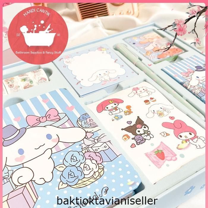 

Paket jurnal 7 in 1 kelinci putih pink Alat Sekolah - Random