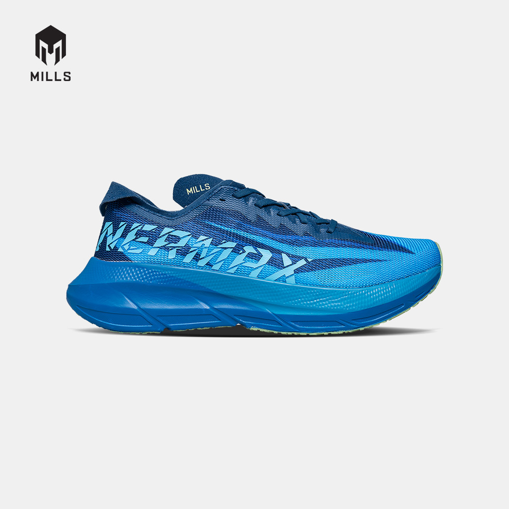 MILLS SEPATU LARI RUNNING SHOES ENERMAX CUSHION M3 NAVY/BLUE/LIME.GREEN 9104201