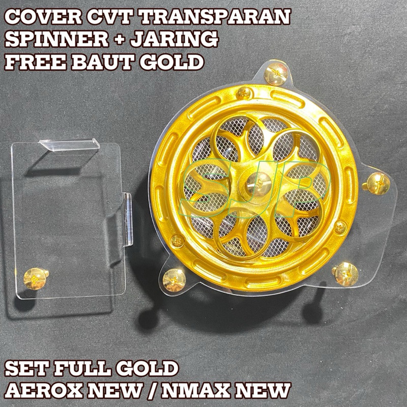 cover cvt transparan set spinner nmax new aerox new