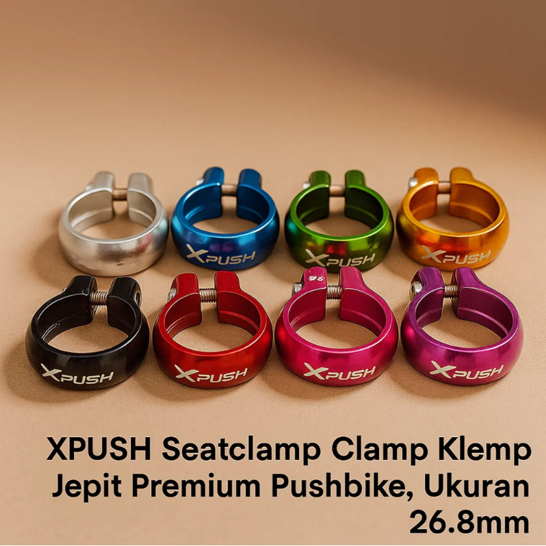 Xpush Seatclamp Jepit Sadel 26.8mm Untuk Pushbike Seatpost 22.2mm Klem Tiang Jok Sepeda Anak BMX Bal