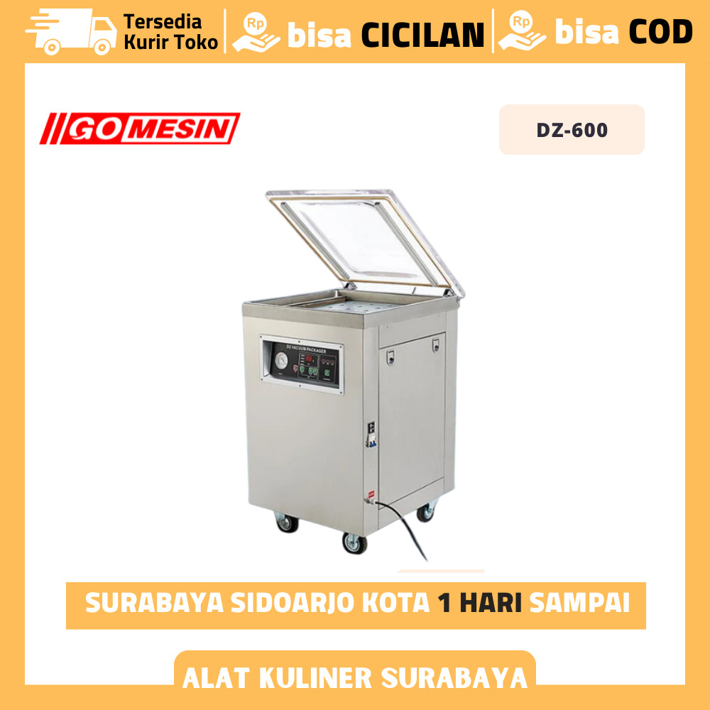 GOMESIN DZ 600 DZ-600 VACUUM SEALER MAKANAN  MESIN VAKUM PLASTIK 60CM