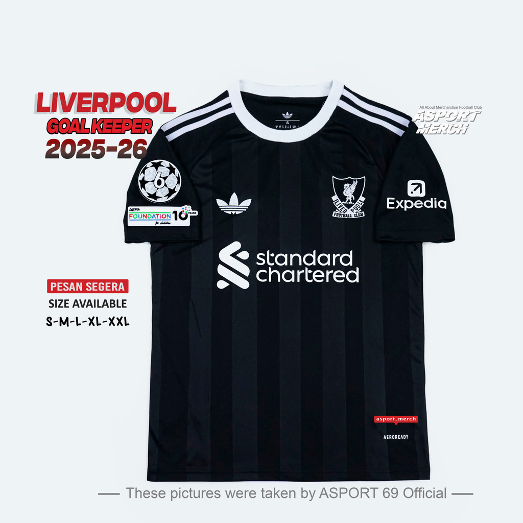 JERSEY LIVERPOOL GK KIPER 2025 2026 HITAM FANTASY
