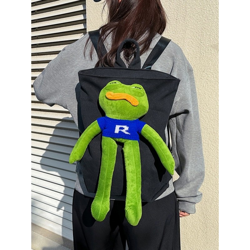 TasBagus Tas Sekolah Katak Sedih Anak Perempuan Gaya Baru Kepribadian Ransel Anak Perempuan Tas Seko