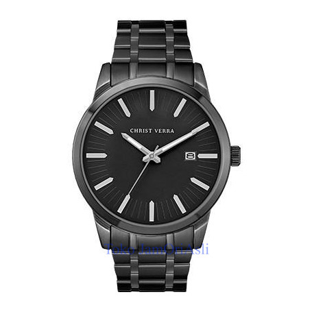Promo Original Jam Tangan Pria Christ Verra CV 10636G-16 BLK Garansi Resmi 2 Tahun
