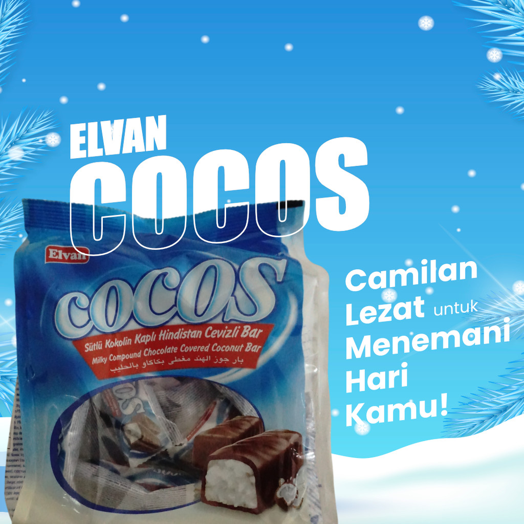 

Elvan Cocos 300gr Milk Chocolate Coated Coconut Bar - Elvan - Elvan Cocos