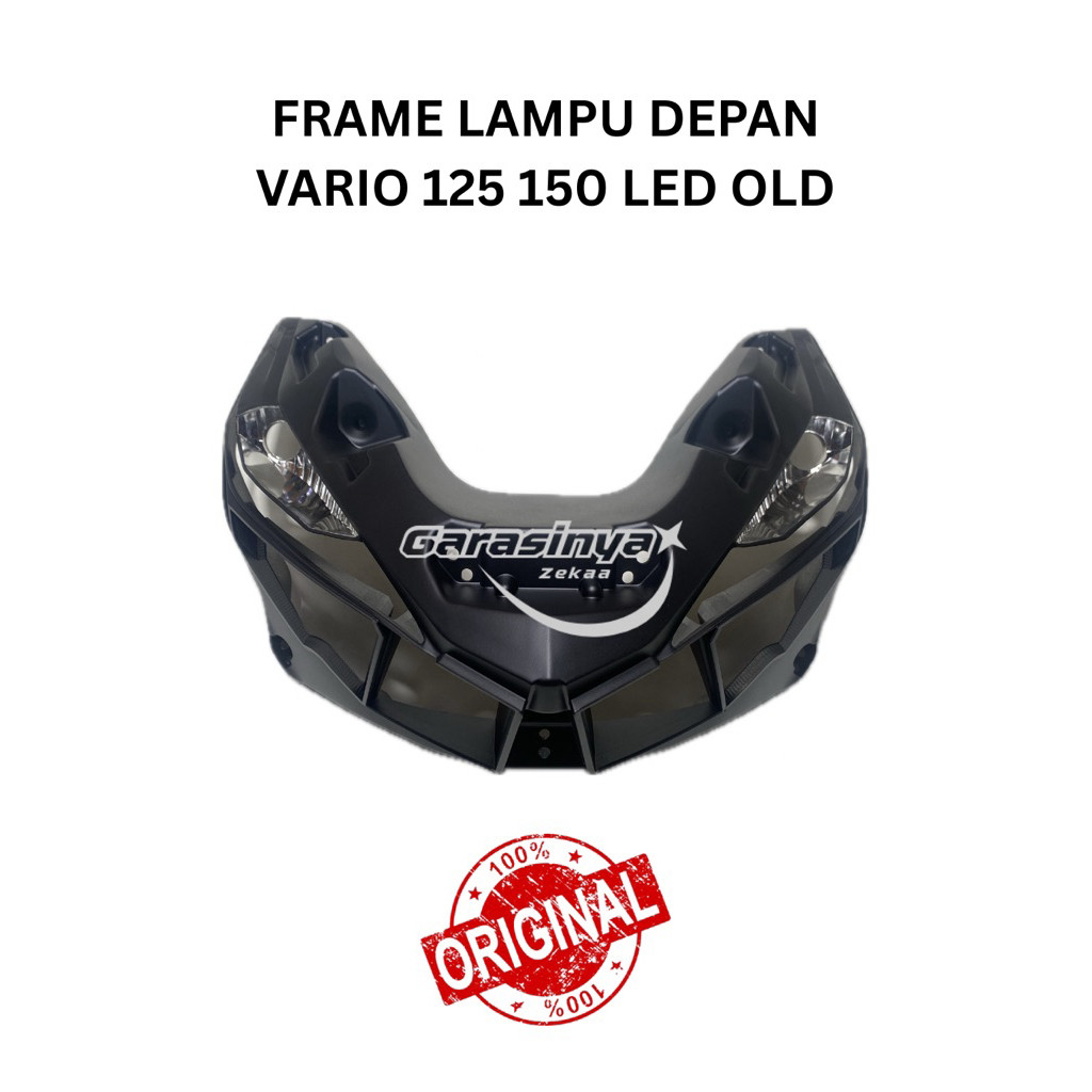 Frame Depan Frame Tempat Alis Reflektor Headlamp Lampu Depan Custom Black Housing Chrome Vario 125 1