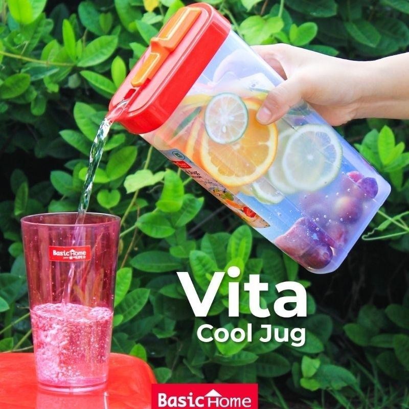 ZEY - Vita Cool Jug 1.7 Liter – Botol Jumbo Pitcher BASIC HOME by Lion Star Wadah Air Minum Kulkas
