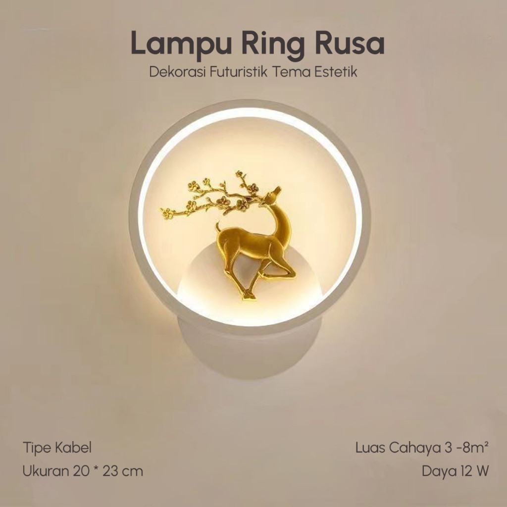 Lampu Dinding Tempel Lampu Kamar Aesthetic Minimalis Lampu Dinding Kamar Lampu LED Tidur Dekorasi