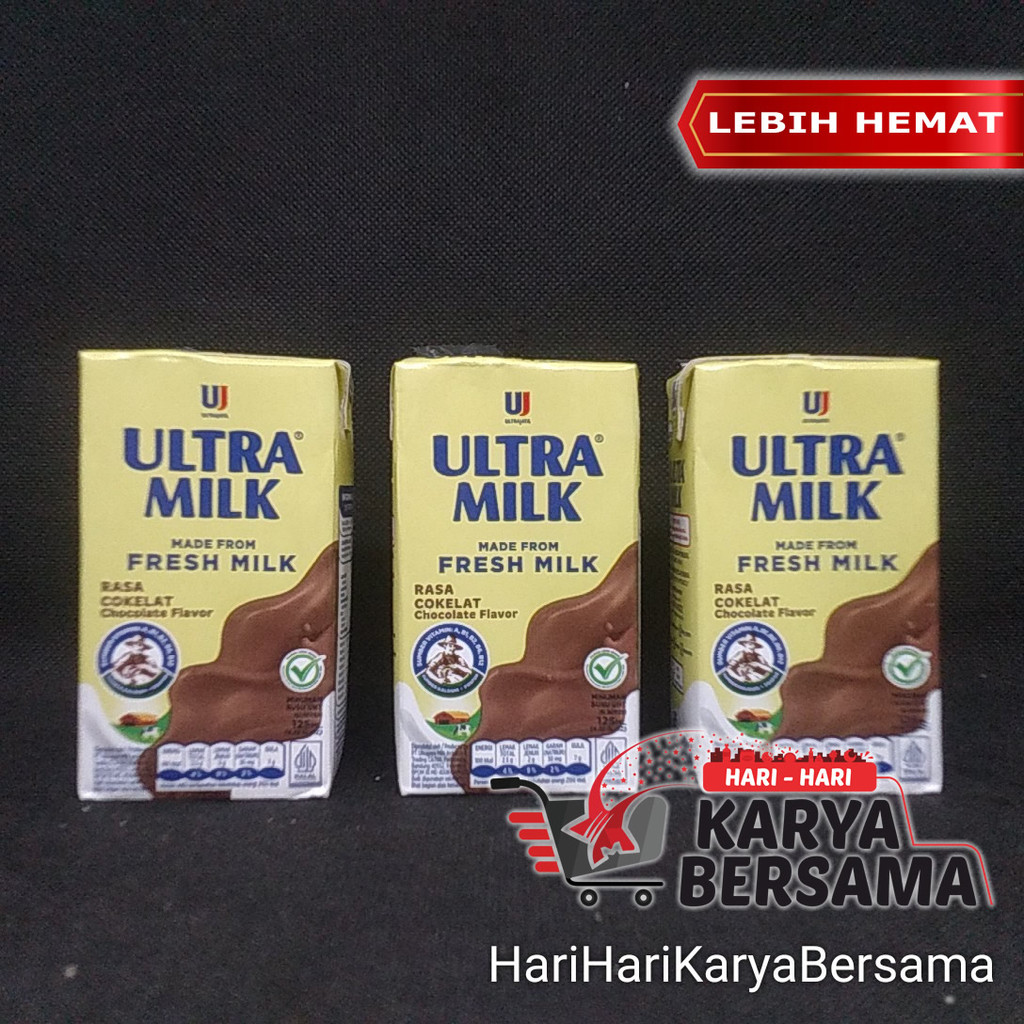 

MINUMAN SUSU CAIR UHT ULTRA MILK COKLAT COKELAT PACK 3'S X 125ML