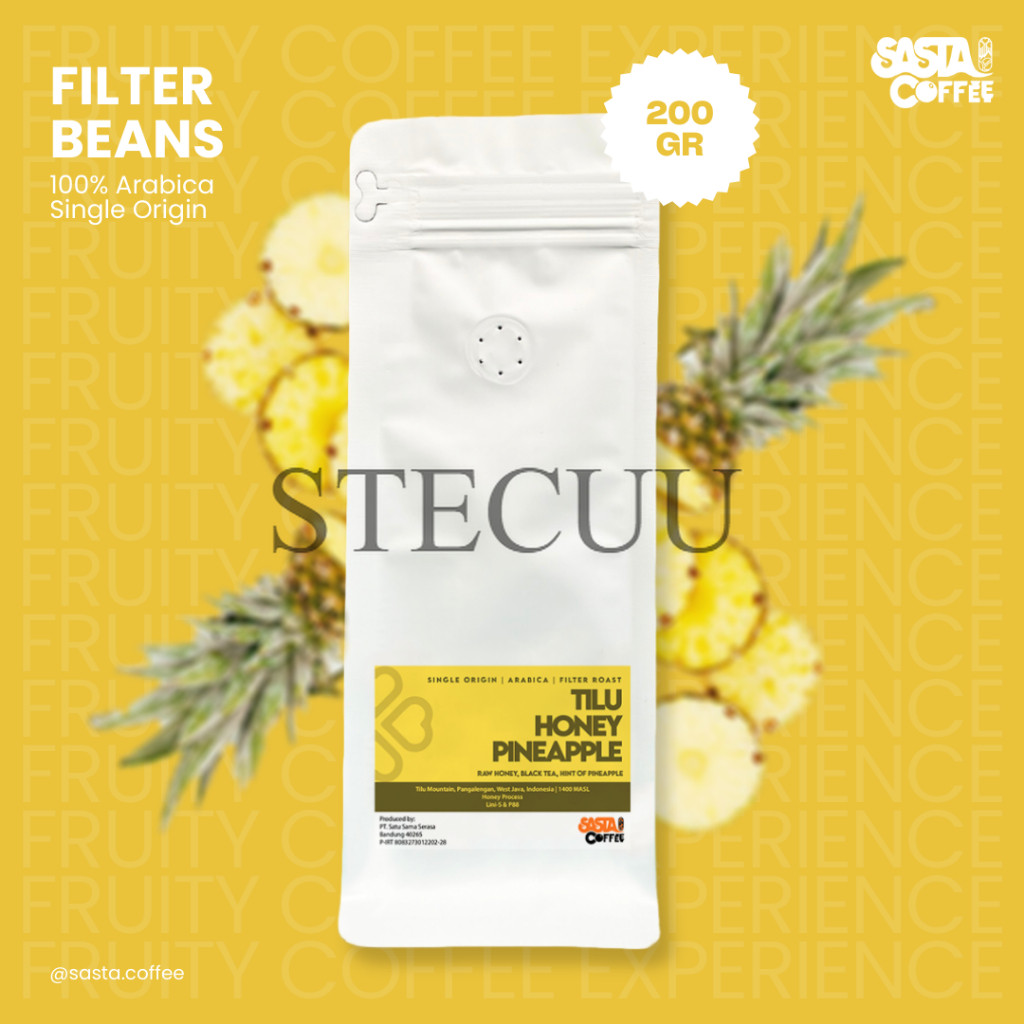 

Kopi Arabika Tilu Honey Pineapple Filter Roast 200 Gram Biji Bubuk