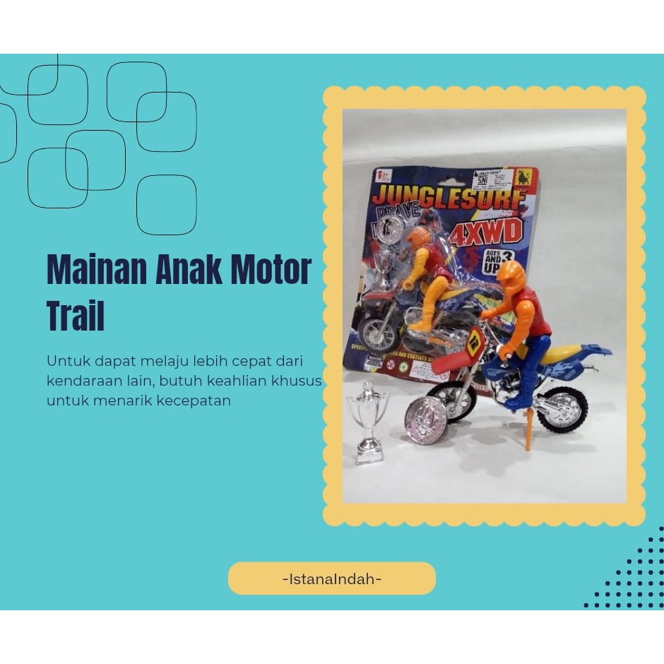 Mainan Motor Balap Motor Cross Mini Hadiah Anak