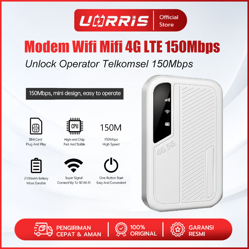 UORRIS Mifi Modem Wifi 4g Unlock Operator Perdana / 150mbps 4g/5g Portable Mobile Wifi Usbmobile Wif