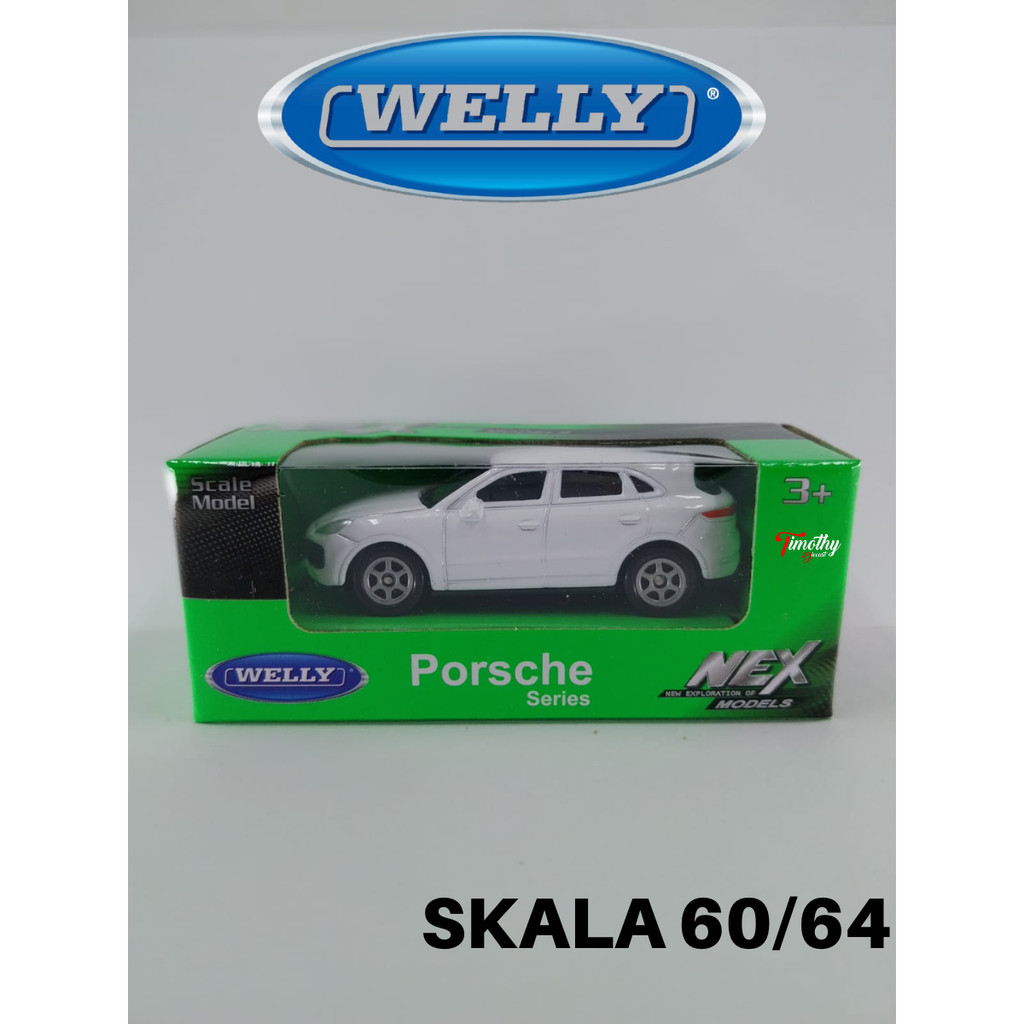 Diecast Welly Nex Skala 60 Porsche 911 Cayenne Turbo Putih