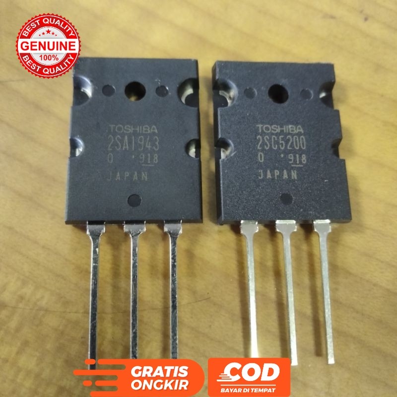 TRANSISTOR FINAL TOSHIBA 2SA1943 2SC5200 SA 1943 SC 5200 SATU SET