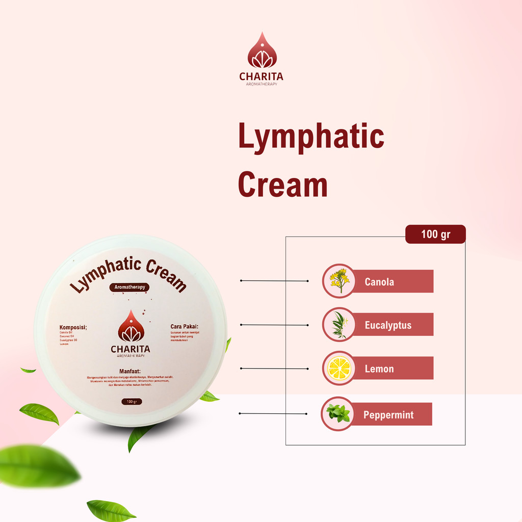 Lymphatic Cream Aromatherapy 100g Krim Pijat Untuk Mengencangkan Kulit