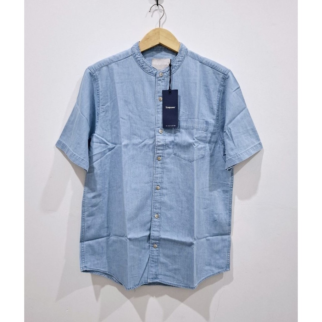 TIRAJEANS BAJU KOKO DENIM LENGAN PENDEK REGULER FIT