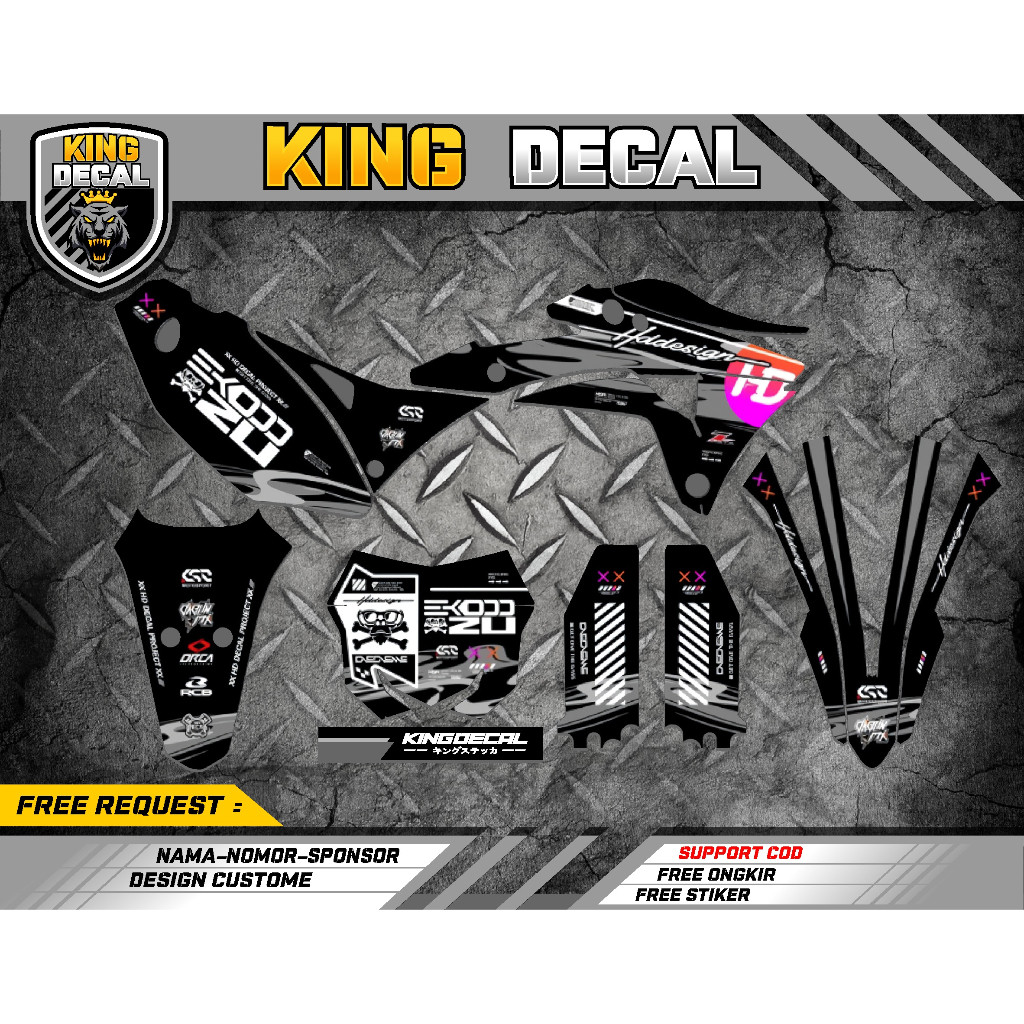 DEKAL / DECAL    KLX GORDON FULL BODY /  GORDON /  STIKER VARIASI KLX GORDON /  KLX STRIPING GORDON 
