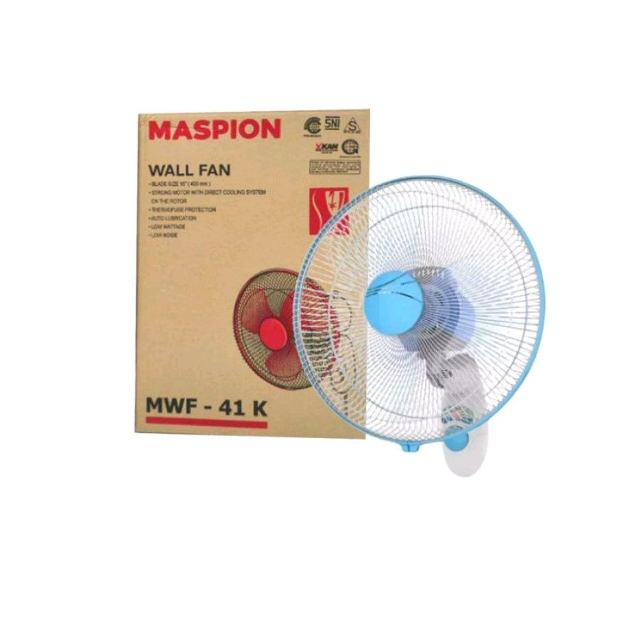 Maspion Mwf 41K Kipas Angin Dinding 16 Inch Jaring Besi Maspion Mwf41K Wall Fan 16" Maspion Mwf 41K