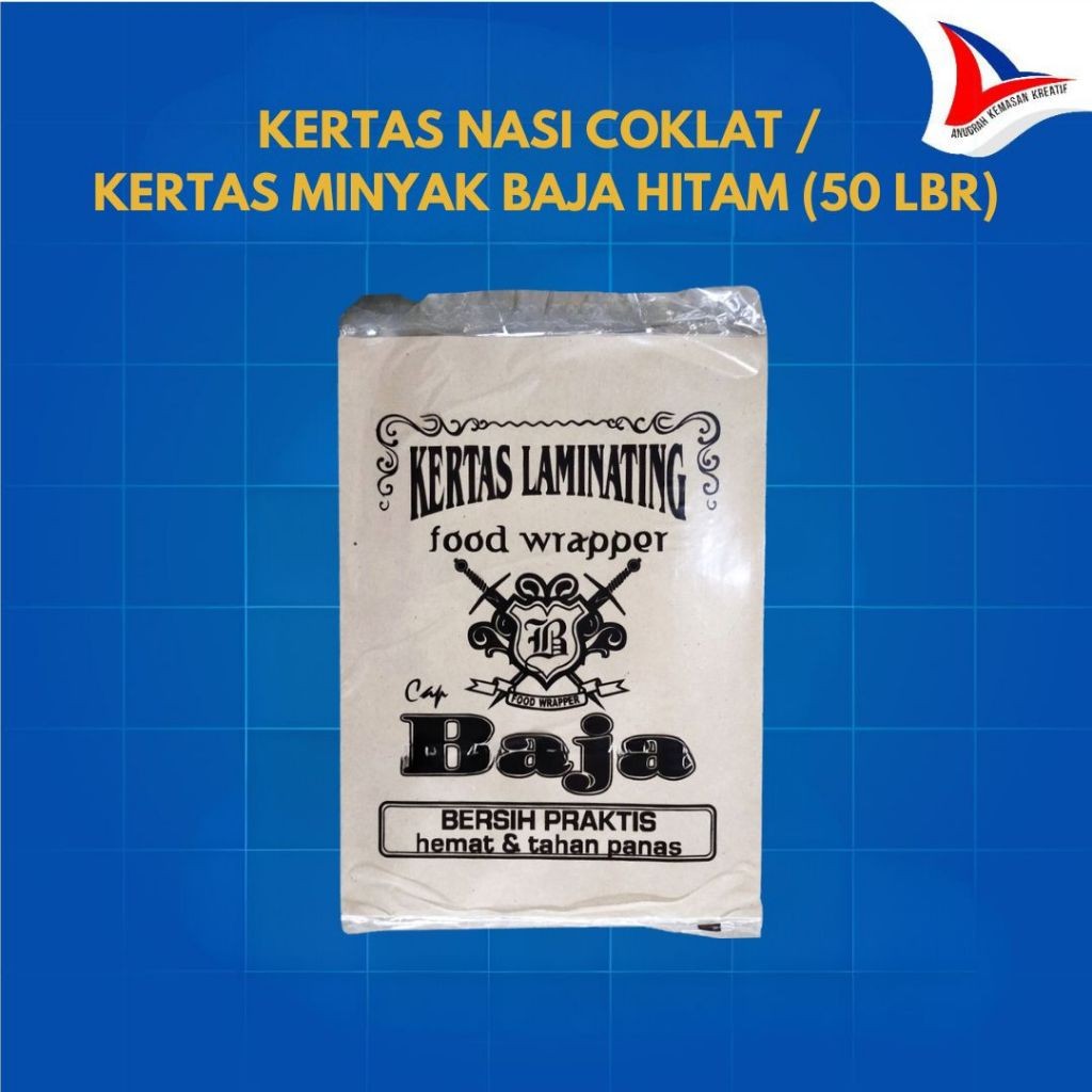 Kertas Bungkus Nasi Coklat Pembungkus Makanan Kertas Minyak Laminasi Kertas Minyak Baja