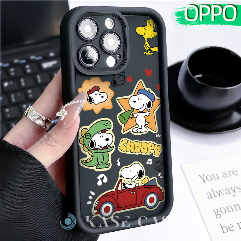 Lucu Snoopy Silicone SoftCase OPPO A18 A16 A15 A3s A5S A60 A17 A17K A54 A53 A12 A58 A31 A1K A77s Sof