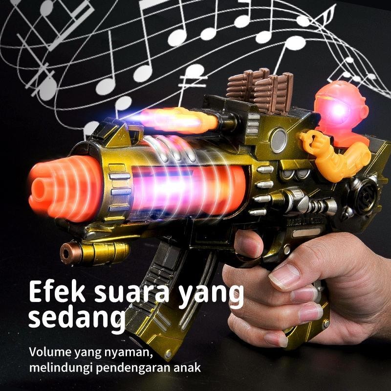 Pistol Mainan M416 Elektrik - Suara Realistis, Getar dan Lampu LED Tembakan Aman, Replika Keren untu