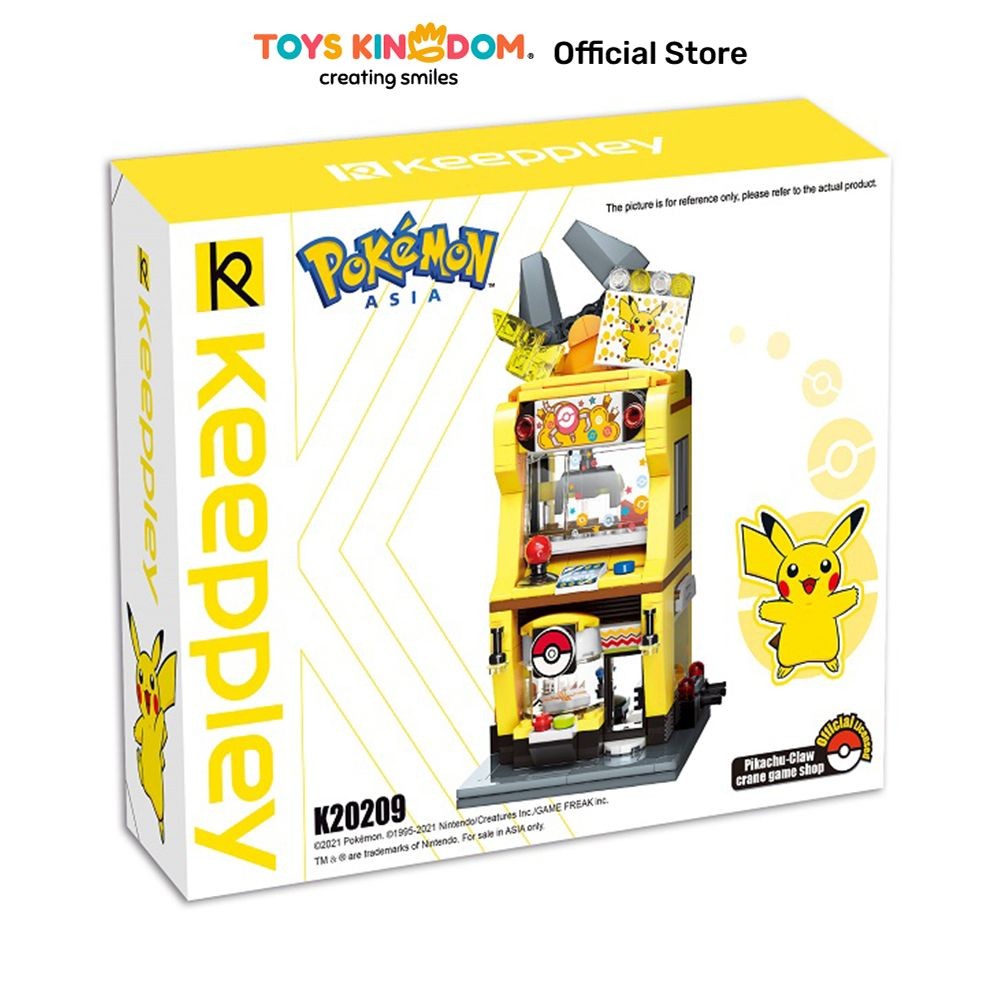 Toys Kingdom Keeppley Pokemon Pikachu Claw Crane Game Shop Toys Kids Toy Mainan Imajinatif Anak Kole
