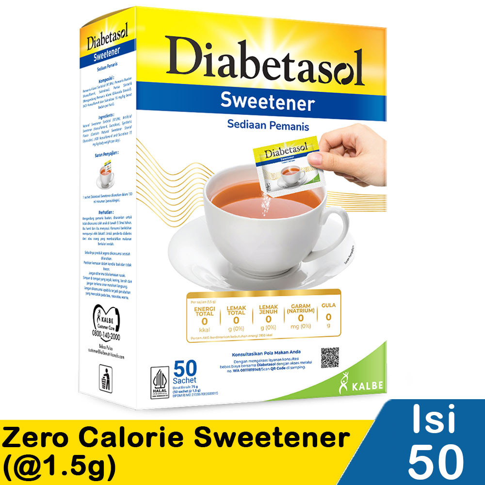 DIABETASOL ZERO CALORIE SWEETENER 50'S  50X1.5g