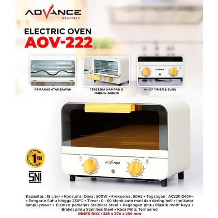 ADVANCE OVEN LISTRIK/ ELECTRIK OVEN 12Liter AOV-200 / Advance Oven AOV 222 - 15L