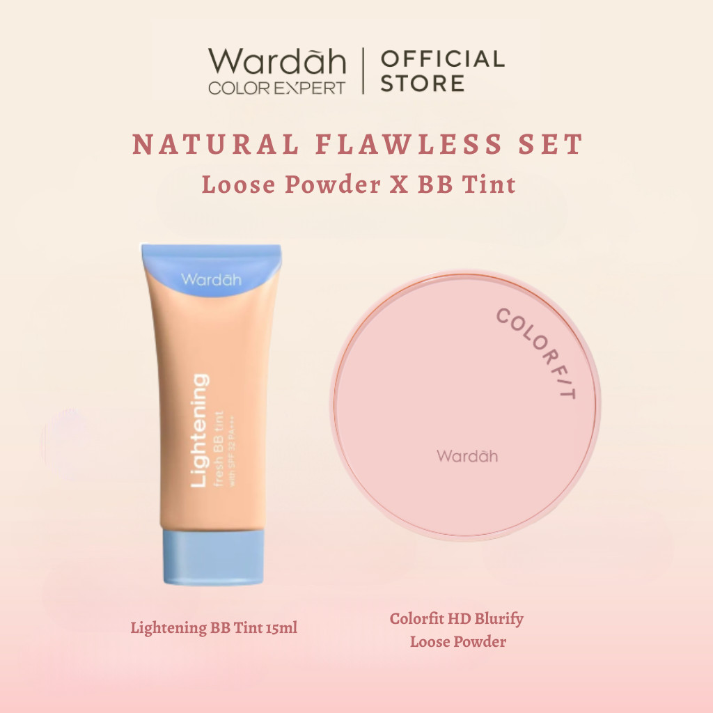 NEW! WARDAH Colorfit HD Blurify Loose Powder + WARDAH Lightening Fresh BB Tint 15ml - Base Makeup Su