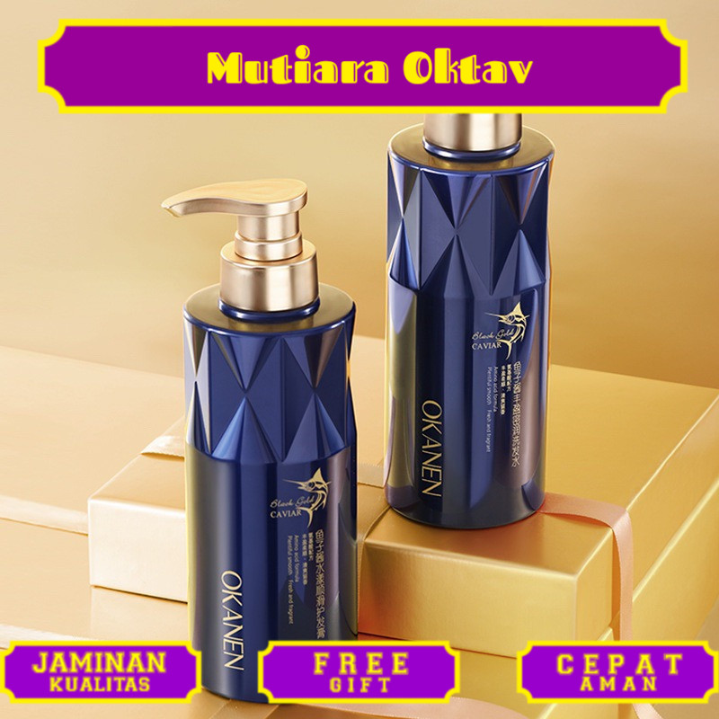 Shampoo Okanen Black Gold Caviar 500ml Antioksidan