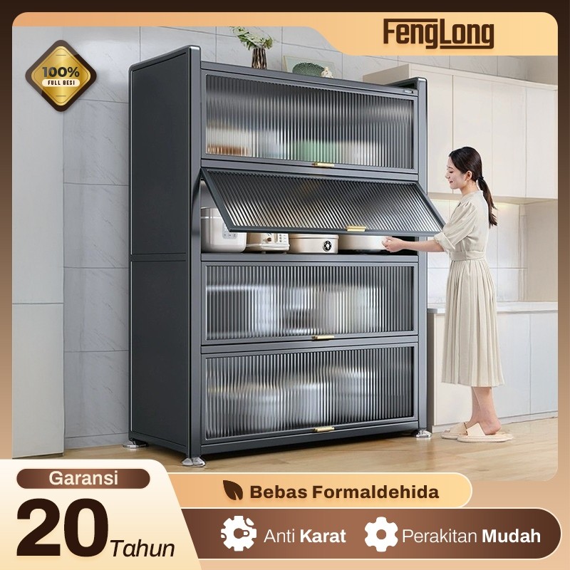FENG LONG LEMARI DAPUR RAK PIRING RAK DAPUR SERBAGUNA LEMARI DAPUR MINIMALIS LEMARI DAPUR SERBAGUNA