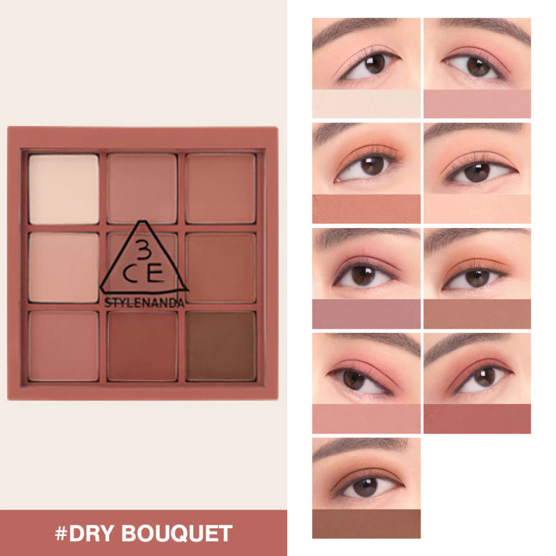 Eyeshadow 3CE OFFICIAL Multi Eye Color Palette Dry Bouquet ORIGINAL Eyeshadow Korea Longlasting Taha