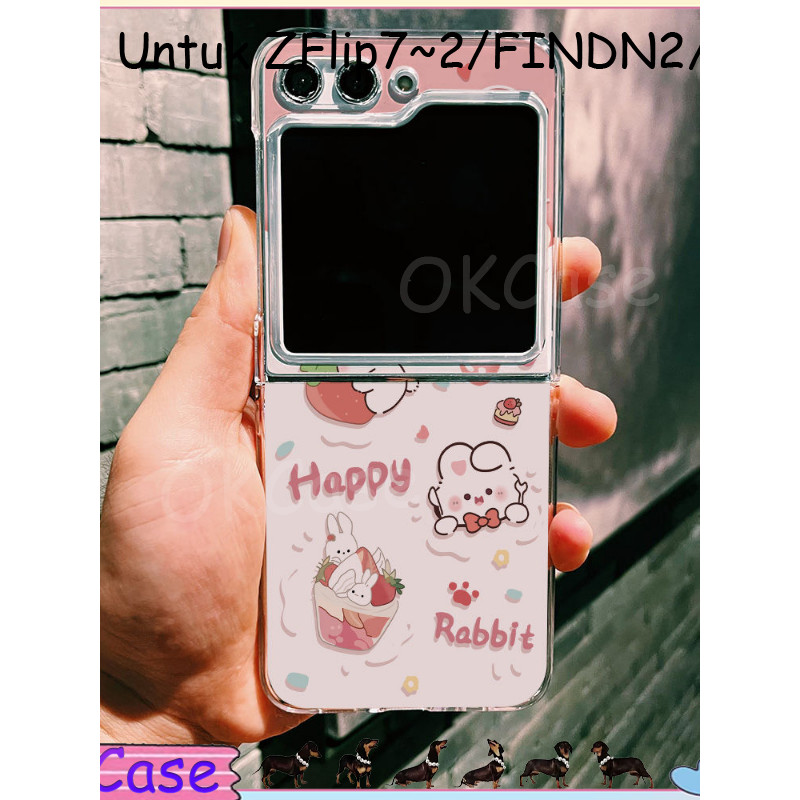 Casing HP Lipat Samsung Z Flip & OPPO N Flip Aesthetic Elegan | Z Flip 7 6 5 4 3 2 F7070 F711 W23 W2