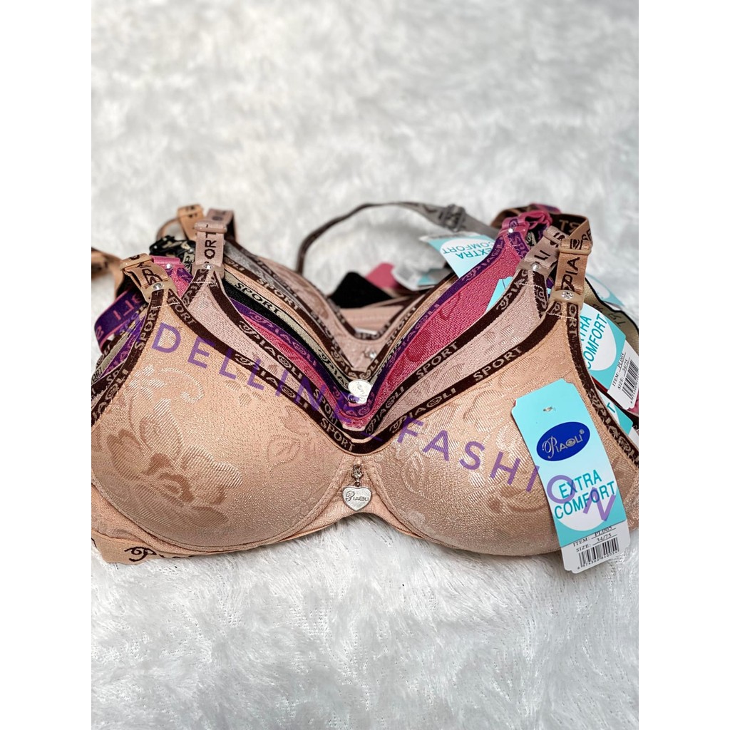 4pcs BRA PIAOLI EMBOS FULL MEWAH ELEGAN CUP A KAIT 2 uk 34-40 BH EMBOS PIAOLI BUSA SEDANG SPORT BRA 