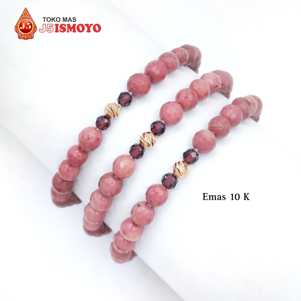 Gelang Giok Kombinasi Emas Mas Asli Ashera J5 Ismoyo