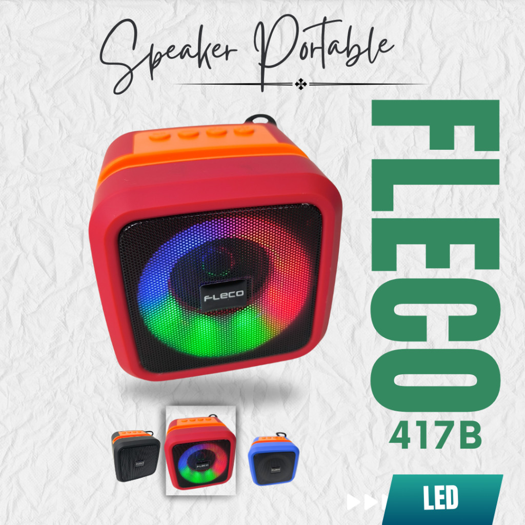 COD NEW speaker portable FLECO LED Bluetooth F-417B